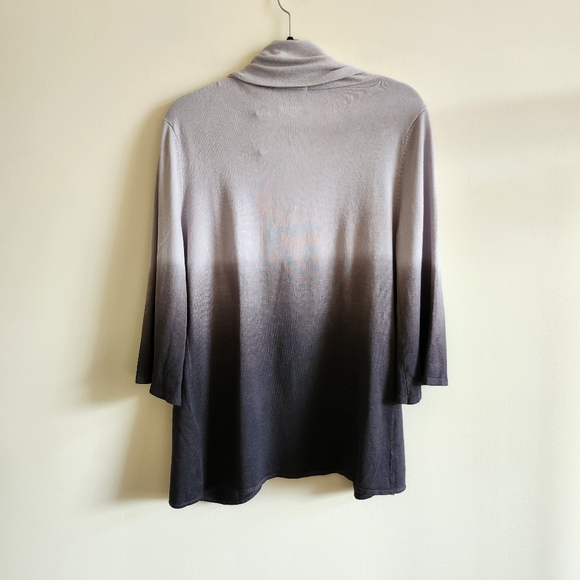 NWT RED L open front knit cardigan, ombre purple grey - Picture 2 of 9